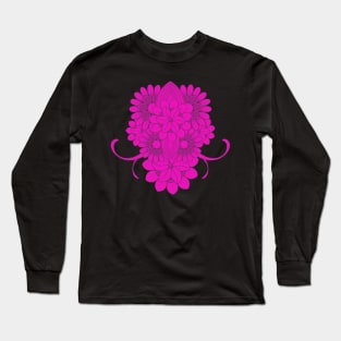 Abstract Doodle Flower Long Sleeve T-Shirt